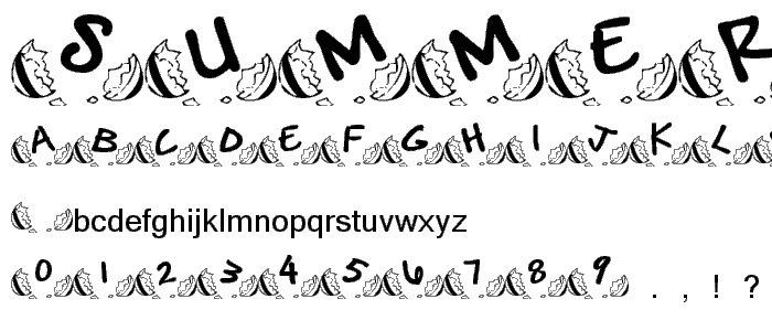 SUMMERS EASTER EGGS font